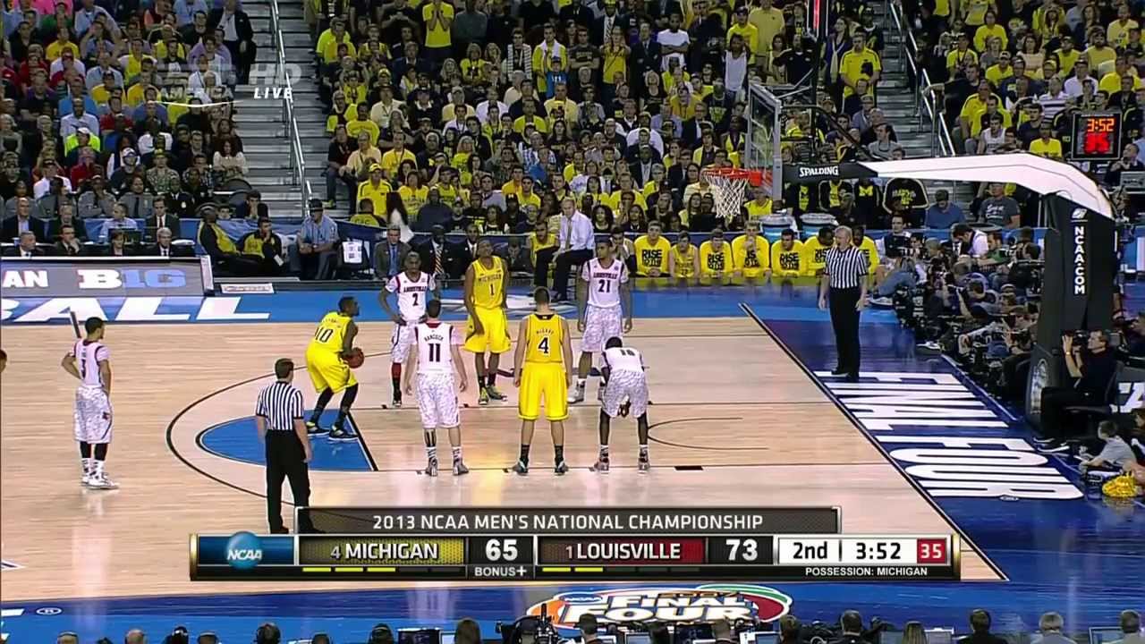 Louisville and Michigan in the 2013 NCAA Tournament championship game